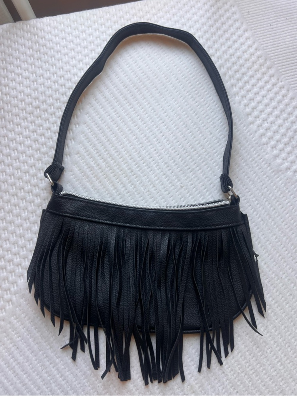 Black Fringe Shoulder Bag